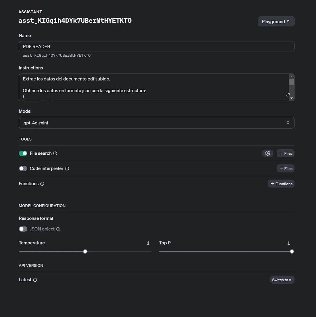 Crear un asistente en OpenAI