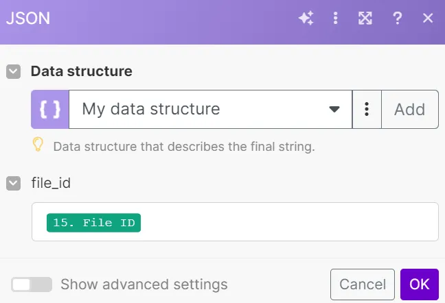 Generar JSON